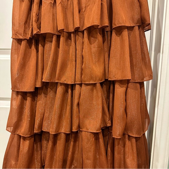 MAC DUGGAL | SPARKLY RUFFLE LAYERED GOWN #49287 - Picture 13 of 15